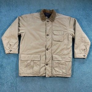 VINTAGE Woodlake Barn Coat Adult Medium Chore Field Jacket Lined Quilted 90s VTG